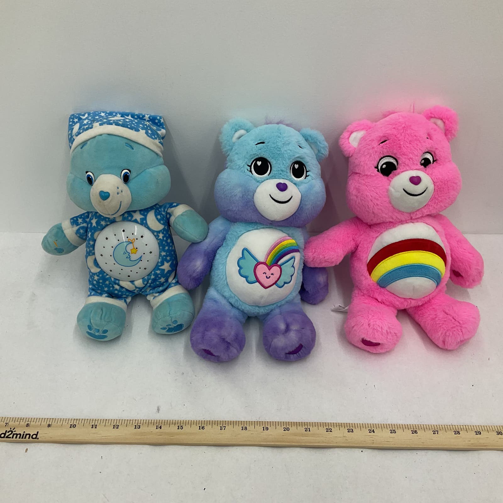 Care Bears Plush Blue Pink Rainbow Toy - Stuffed Animal - Warehouse Toys