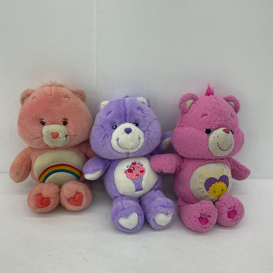 Care Bears Rainbow Heart Ice Cream, Pink Purple Plush Toy Lot - Warehouse Toys