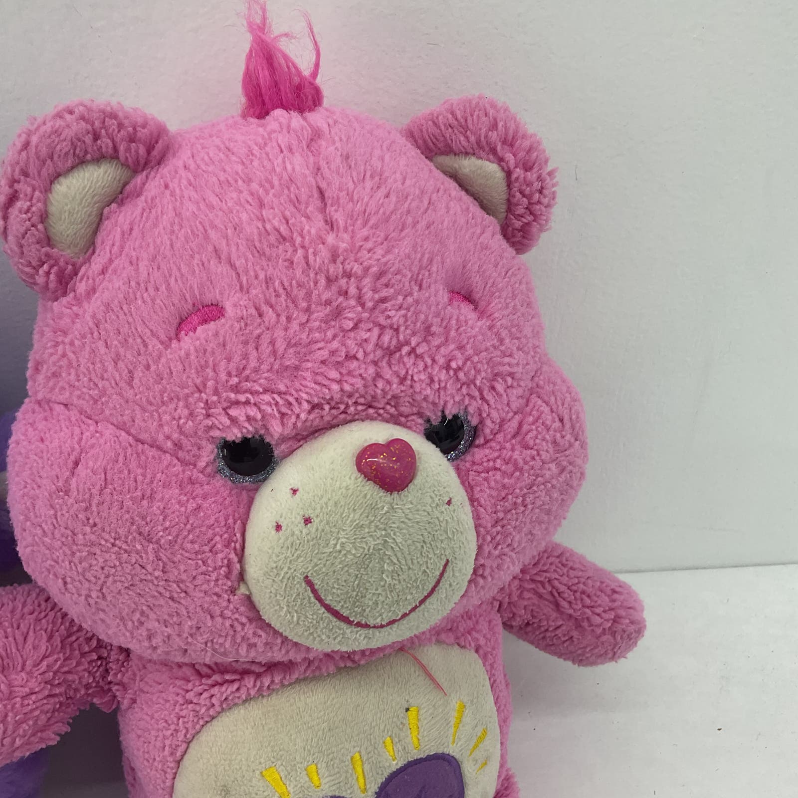 Care Bears Rainbow Heart Ice Cream, Pink Purple Plush Toy Lot - Warehouse Toys