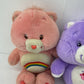 Care Bears Rainbow Heart Ice Cream, Pink Purple Plush Toy Lot - Warehouse Toys