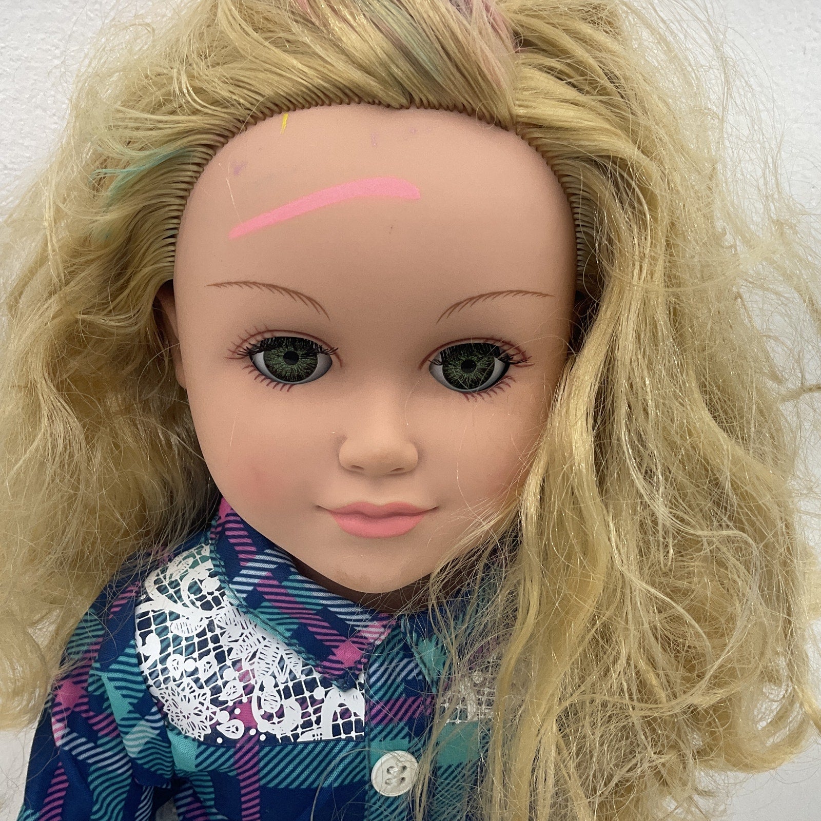 Citidoll 19" Fashion Play Doll With Closing Green Eyes Blonde - Preowned - Warehouse Toys