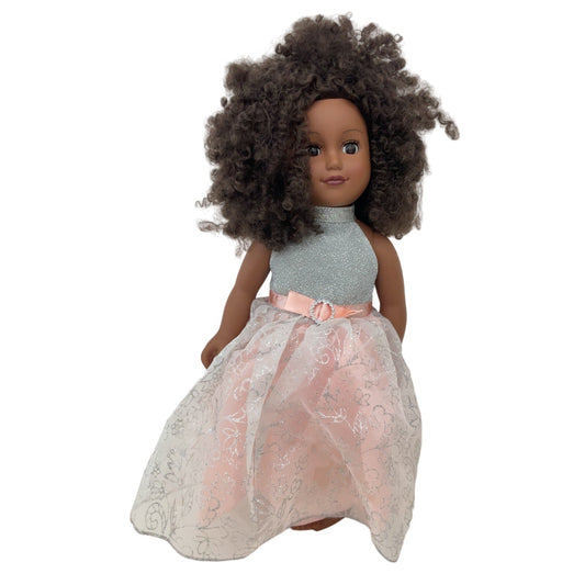 Cititoy Brunette Curly Haired Brown Hispanic African Little Girl Play Doll - Warehouse Toys