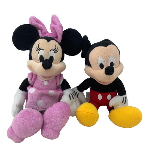 Classic Disney Characters Mickey Minnie Mouse Plush Dolls LOT 2 - Warehouse Toys