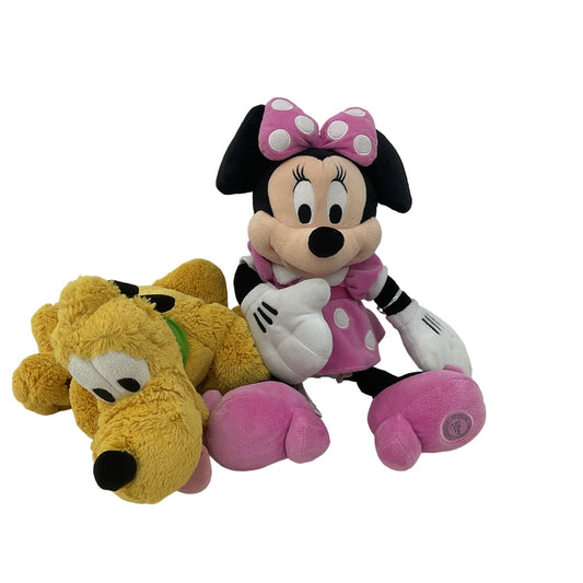 Classic Disney CUTE Pluto Dog & Minnie Mouse Stuffed Animals Plush - Warehouse Toys