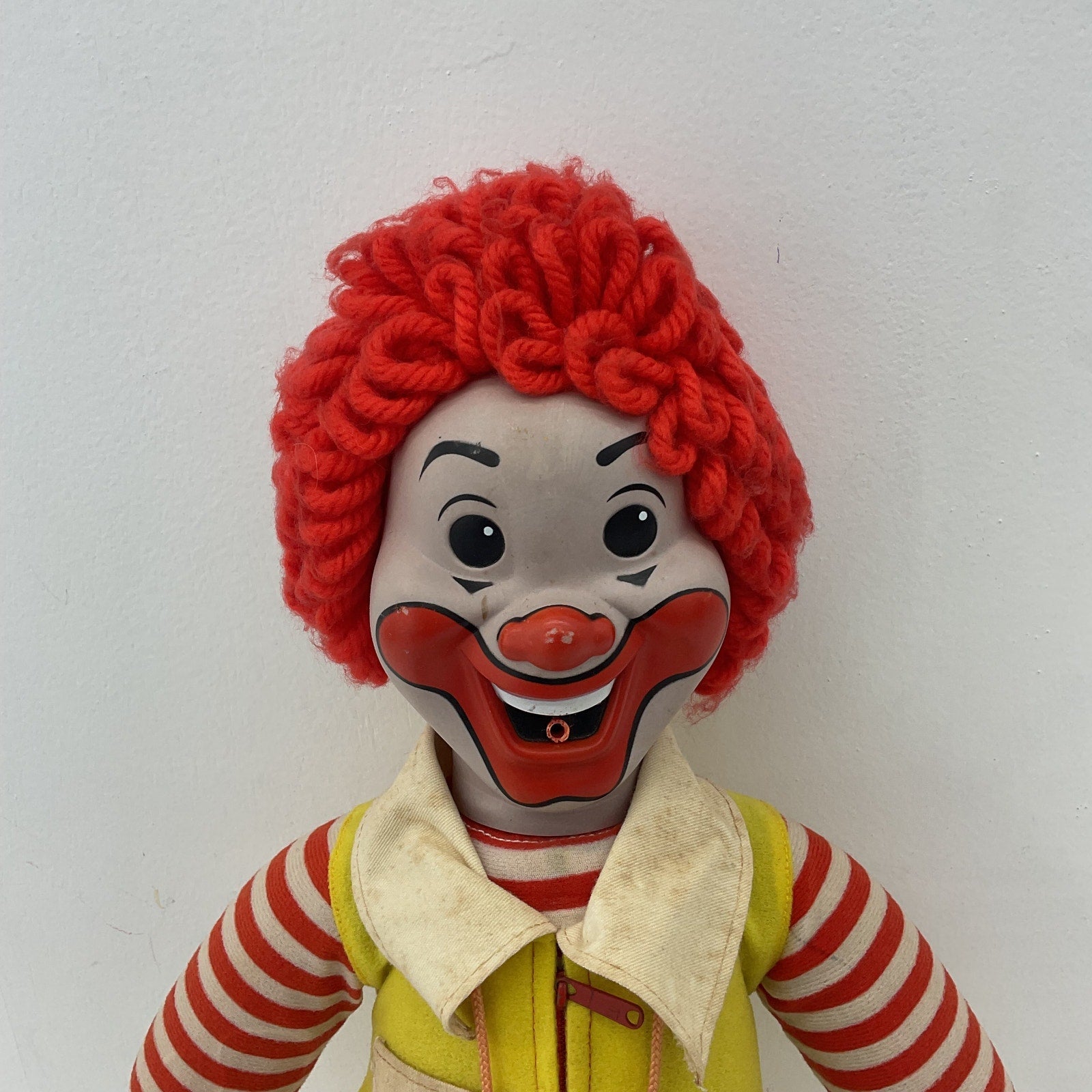 COOL McDonalds Vintage 1978 Ronald McDonald Character Doll w/ Whistle & Grimace - Warehouse Toys