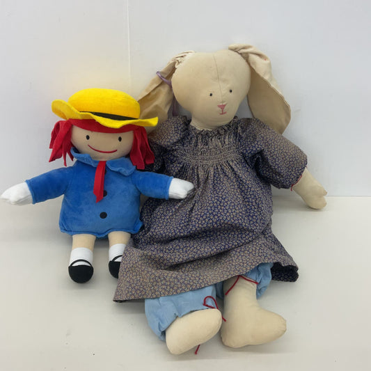 Country Home 90s Bunny Rabbit in Blue Prairie Dress Kohls Cares Madeline Plush - Warehouse Toys