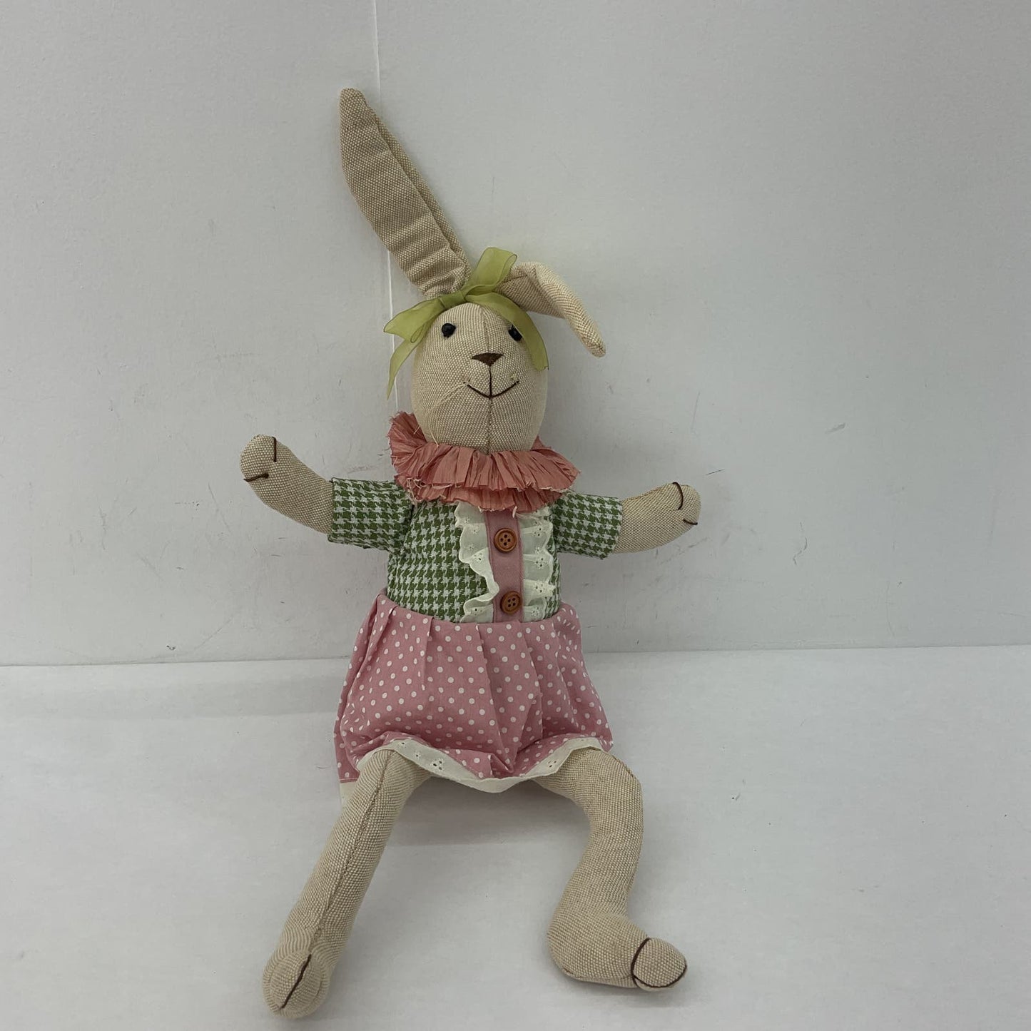 Country Style Bunny Ragdoll Plush Rabbit Doll White - Warehouse Toys