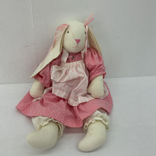 Country Style Ragdoll White Stuffed Animal Toy Bunny Rabbit Doll - Warehouse Toys