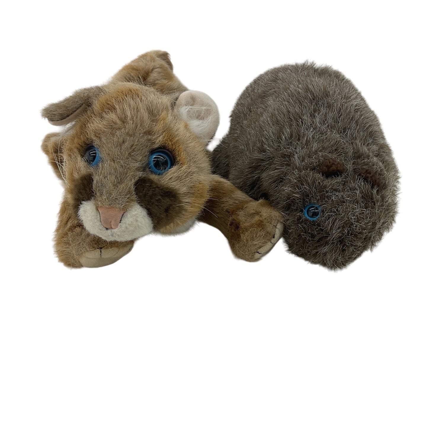 Country Critters Brown Beaver Plush Hand Puppet & Mountain Lion Plush - Warehouse Toys