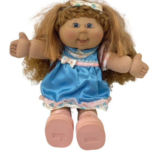 CPK Cabbage Patch Kids Brunette Little Girl Baby Soft Body Doll Preowned - Warehouse Toys