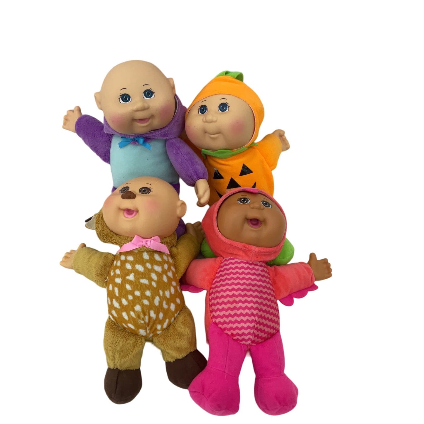 CPK Cabbage Patch Kids Small Baby Dolls LOT Pumpkin Deer Outfits CUTE Soft Body - Warehouse Toys