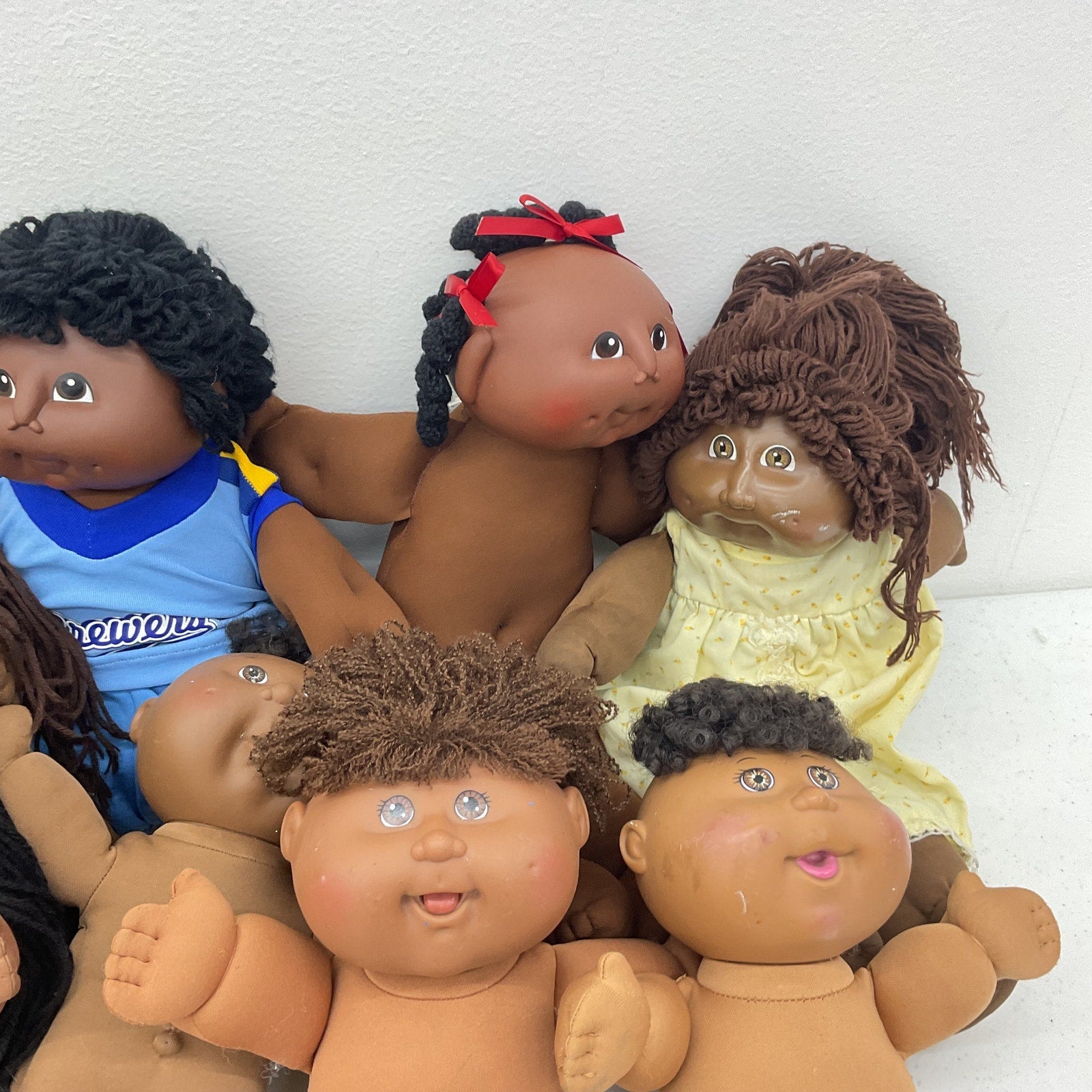 CPK & Others Preowned Brown Black Ethnic LOT 12 lbs Baby Dolls Boys Girls Mixed - Warehouse Toys