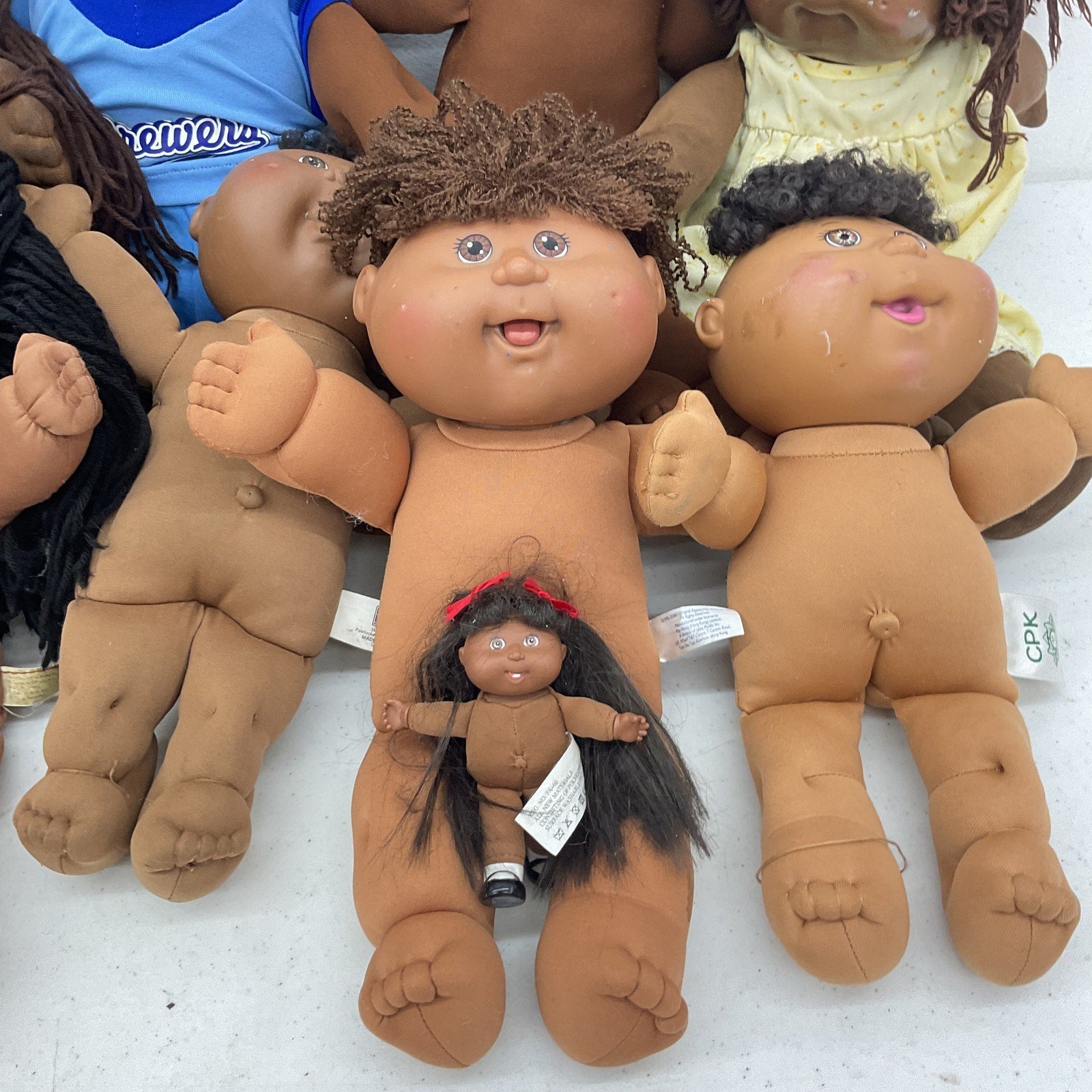 CPK & Others Preowned Brown Black Ethnic LOT 12 lbs Baby Dolls Boys Girls Mixed - Warehouse Toys