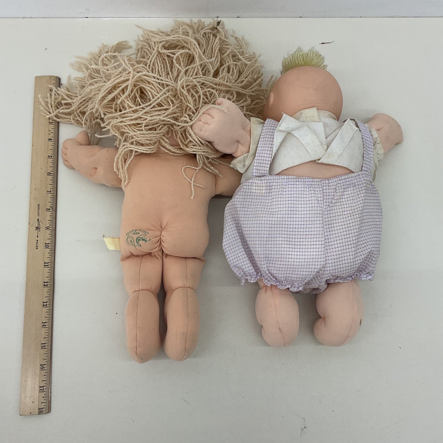 CPK Vintage LOT 2 Cabbage Patch Kids Baby Dolls Used Loose Olympikids - Warehouse Toys