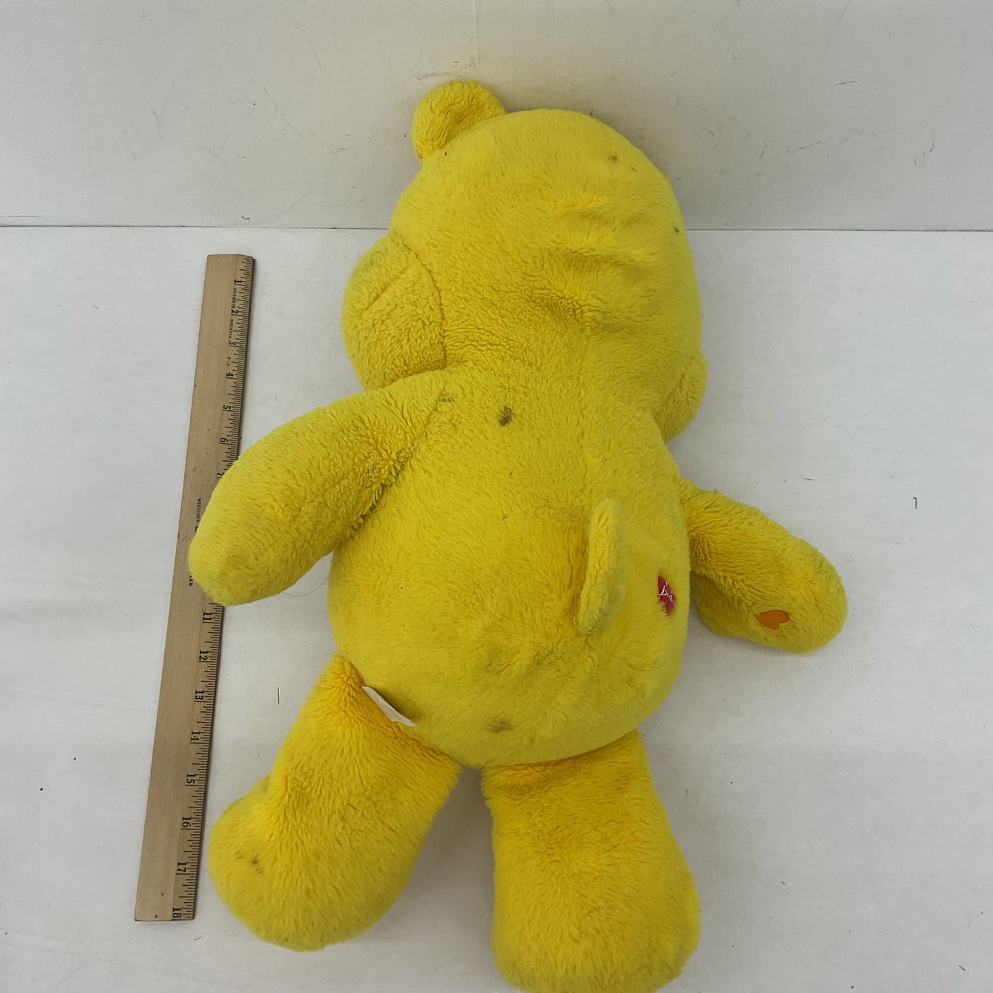 Cuddly SOFT Jumbo Yellow Funshine Sunshine Sun Bellied Plush Care Bear Character - Warehouse Toys