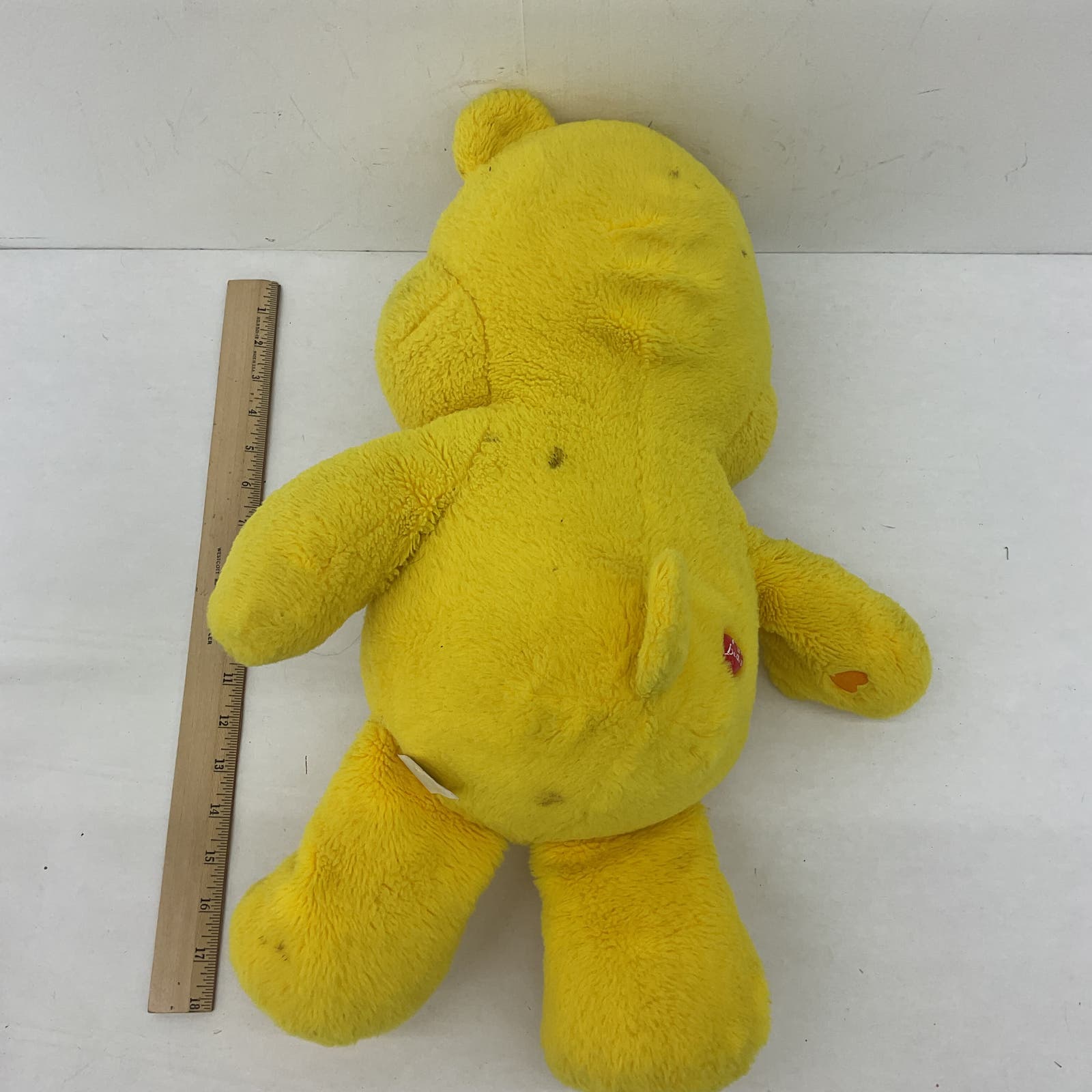 Cuddly SOFT Jumbo Yellow Funshine Sunshine Sun Bellied Plush Care Bear Character - Warehouse Toys