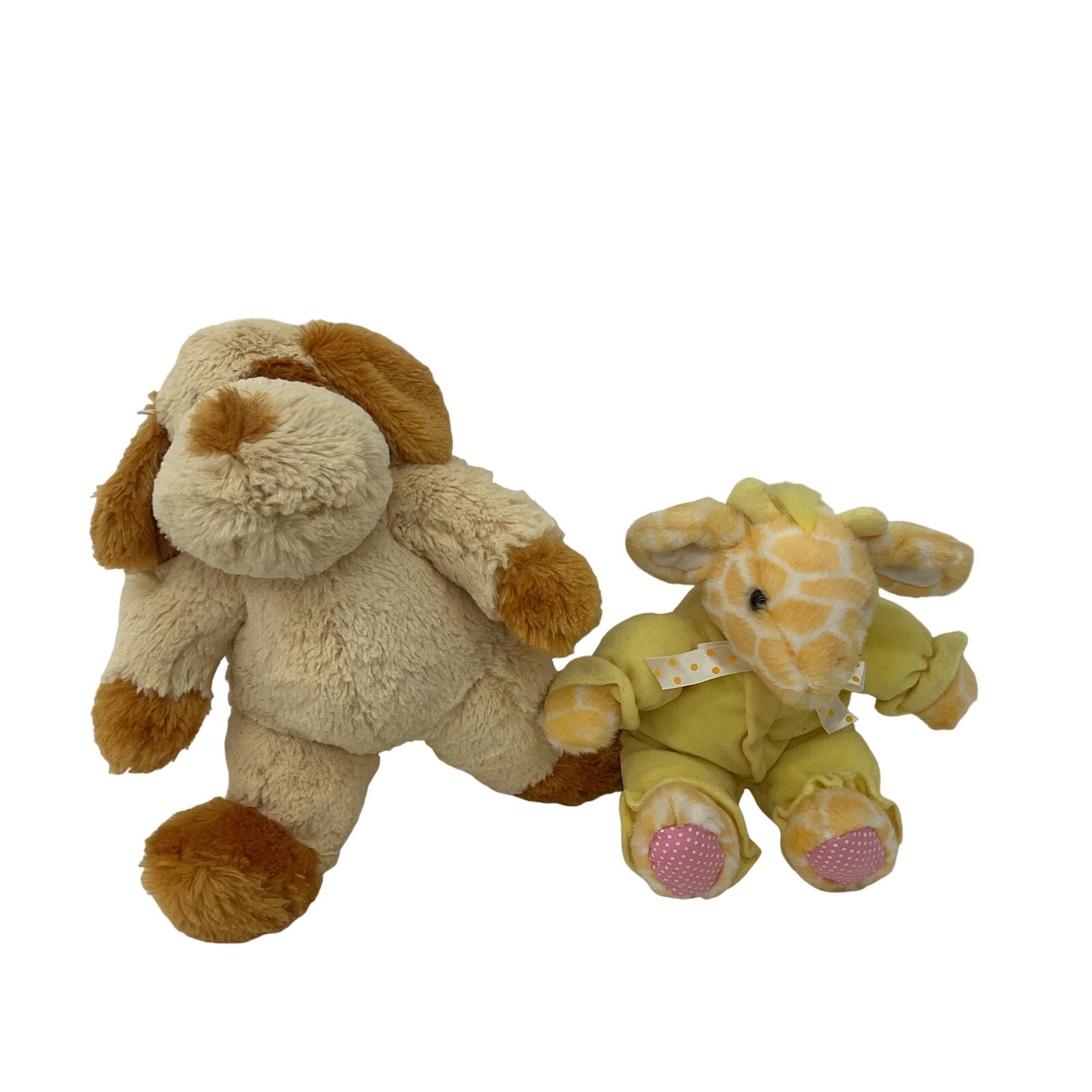 CUTE Bear Mill Brown Dog Plush & Baby Giraffe Stuffed Animals - Warehouse Toys