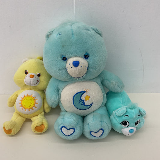 CUTE Care Bears LOT Bedtime Funshine Yellow Blue Plush Stuffed Animals - Warehouse Toys