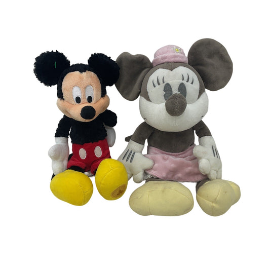 CUTE Classic Character LOT Disney Mickey Mouse & Minnie Mouse Plush Dolls - Warehouse Toys