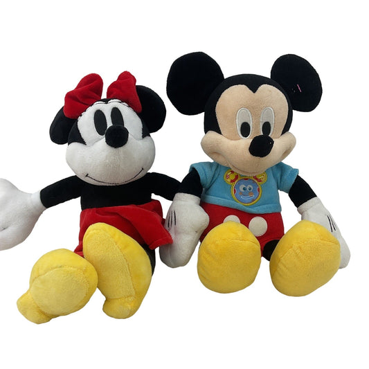 CUTE Classic Mickey & Minnie Mouse Plush Disney Character Dolls LOT 2 - Warehouse Toys