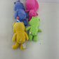 Cute Cuddly LOT Care Bears Plush Birthday Good Luck Cheer Pink Green Yellow - Warehouse Toys