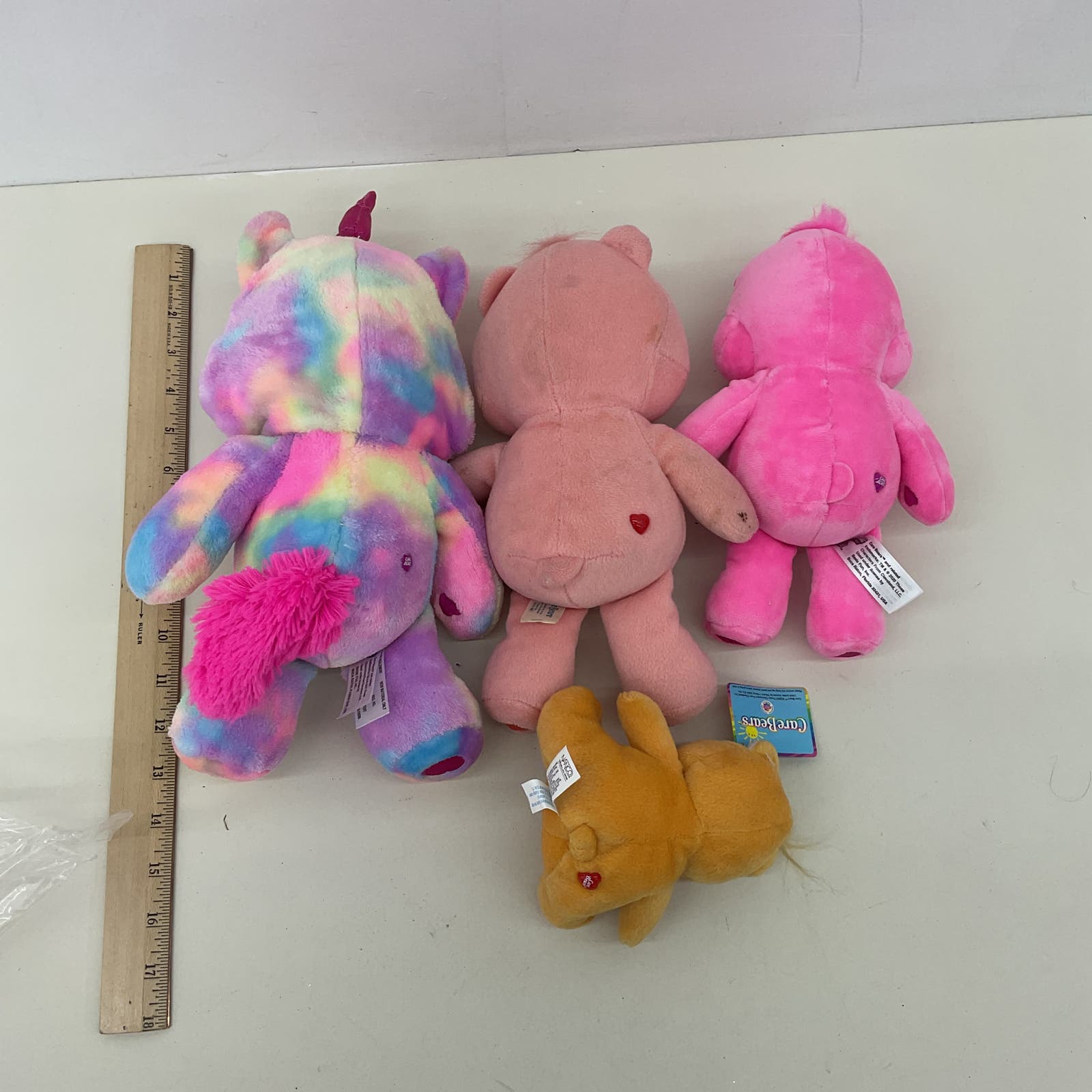 Cute Cuddly LOT Pink Care Bears Tender Heart Cheer Bear Plush Stuffed Animals - Warehouse Toys