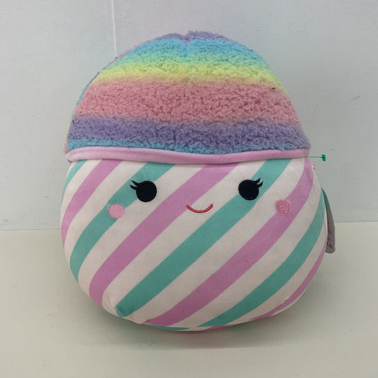 CUTE Cuddly Purple Pink Striped Shaved Ice Squishmallow Plush Pillow Doll Toy - Warehouse Toys