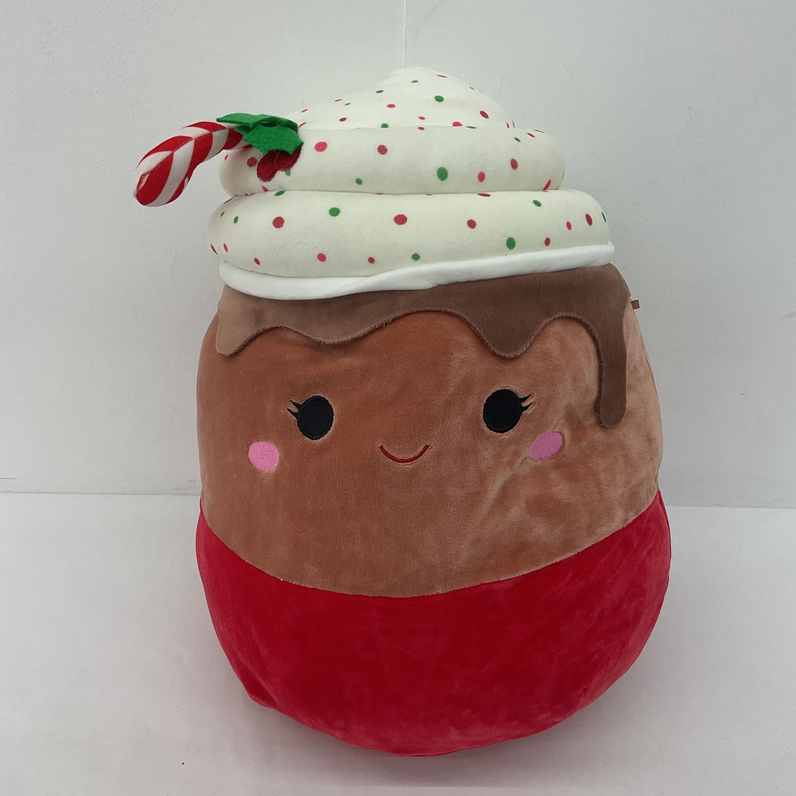 CUTE Cuddly Soft Jumbo Squishmallows Red Brown White Ice Cream Sundae Plush - Warehouse Toys