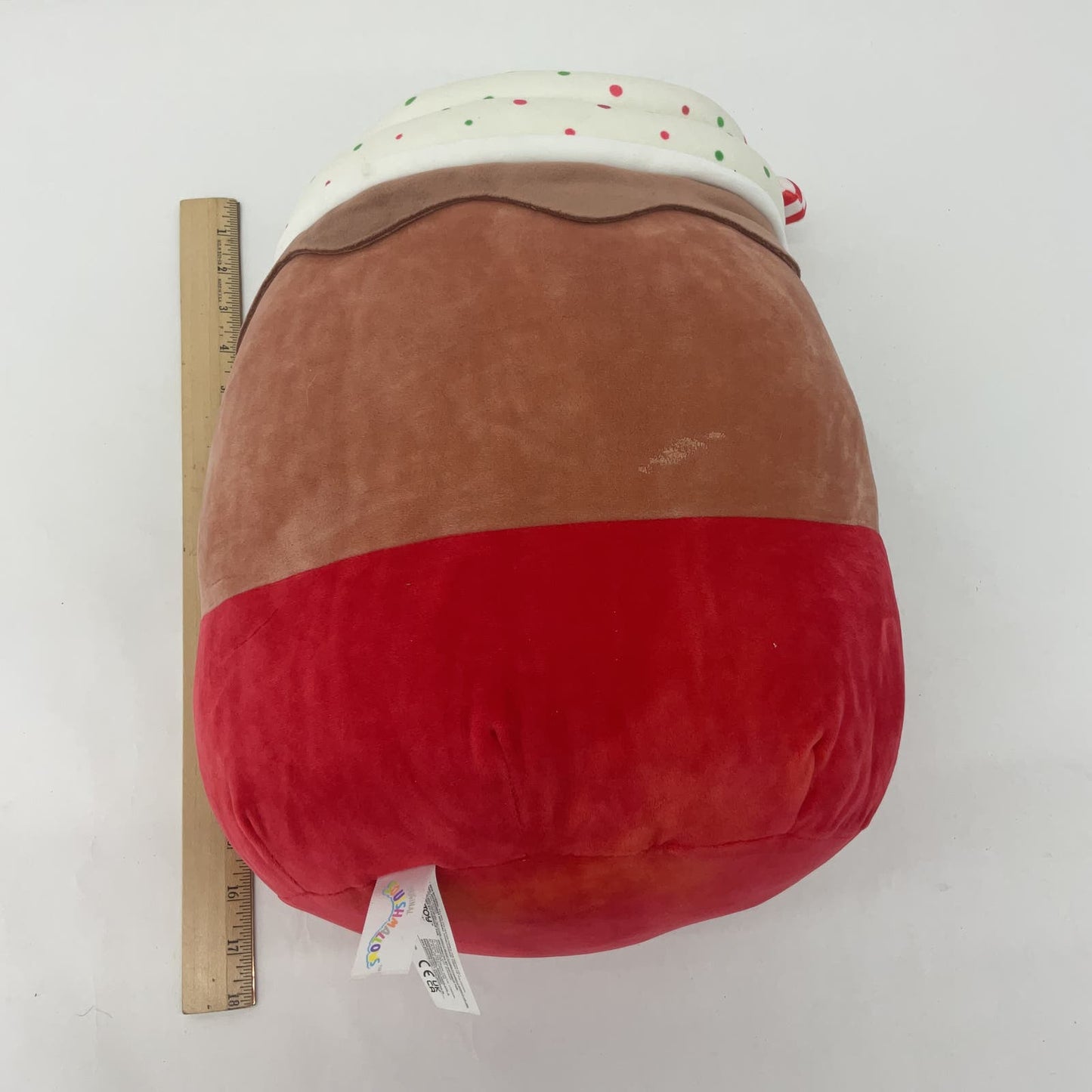 CUTE Cuddly Soft Jumbo Squishmallows Red Brown White Ice Cream Sundae Plush - Warehouse Toys