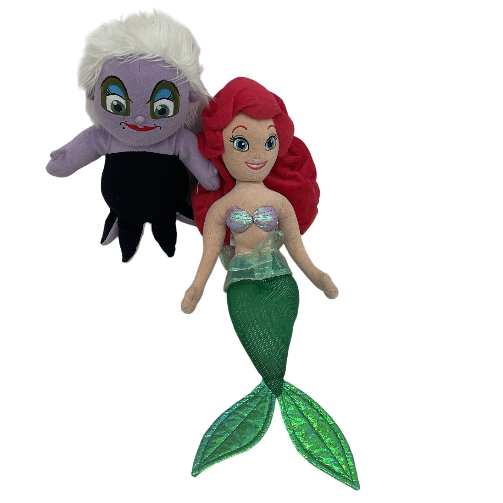 Cute Disney LOT The Little Mermaid Ariel Ursula Sea Witch Plush Dolls - Warehouse Toys