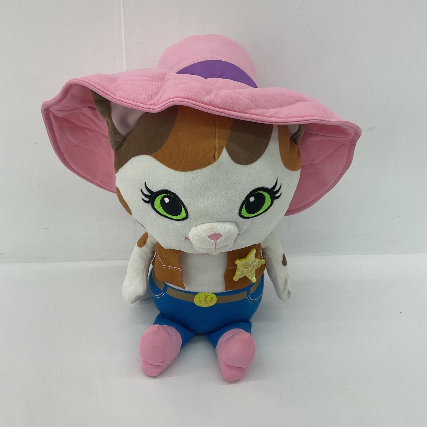 CUTE Disney Sheriff Callie Cat Western Hat Large Plush Doll Toy Stuffed Animal - Warehouse Toys