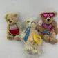 CUTE Easter Gift Basket Brown Teddy Bear Plush Stuffed Doll Animals LOT - Warehouse Toys