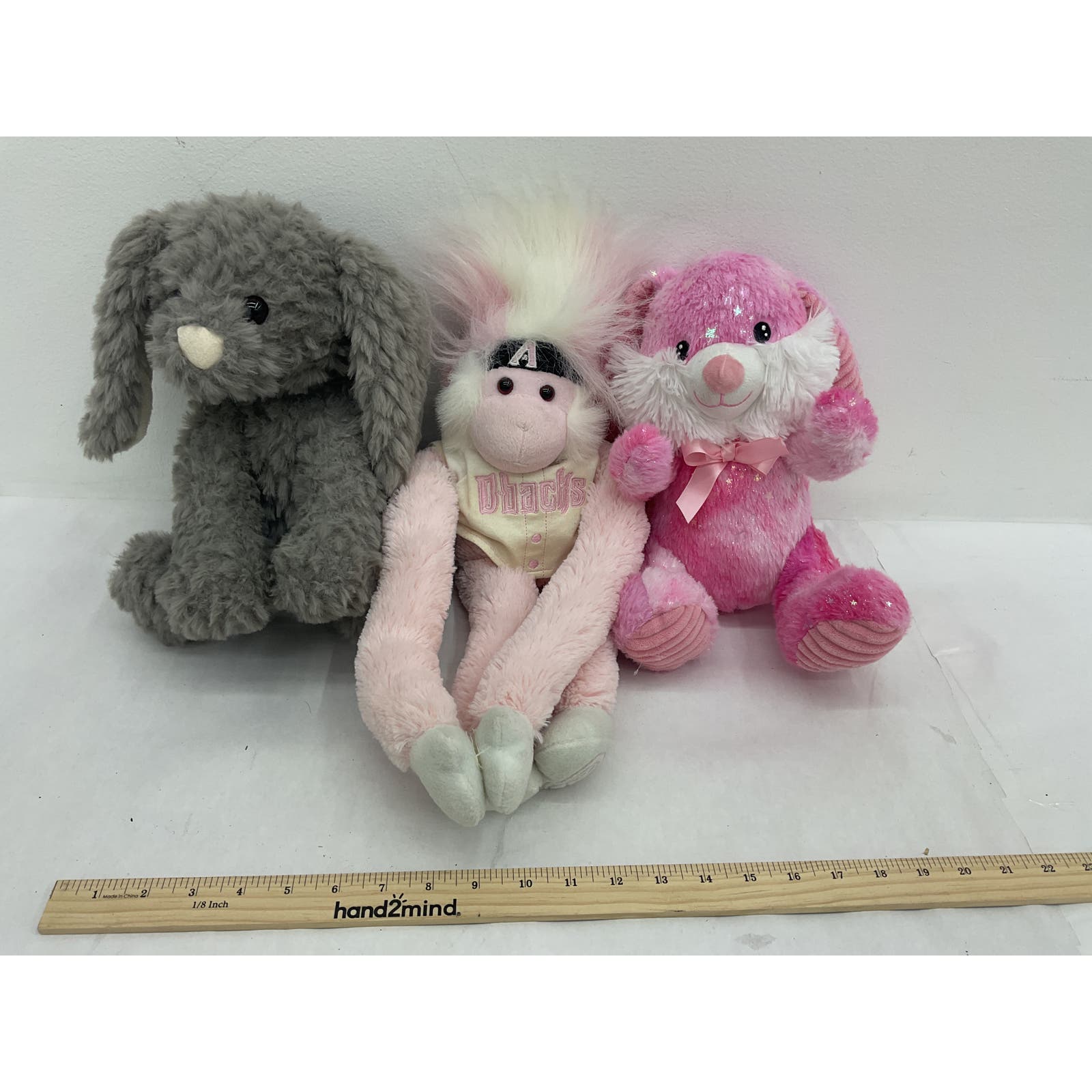 CUTE Easter Holiday Stuffed Bunny Rabbit Plush MLB Pink Monkey Doll LOT - Warehouse Toys