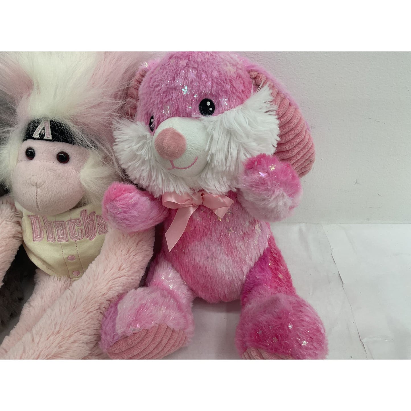 CUTE Easter Holiday Stuffed Bunny Rabbit Plush MLB Pink Monkey Doll LOT - Warehouse Toys