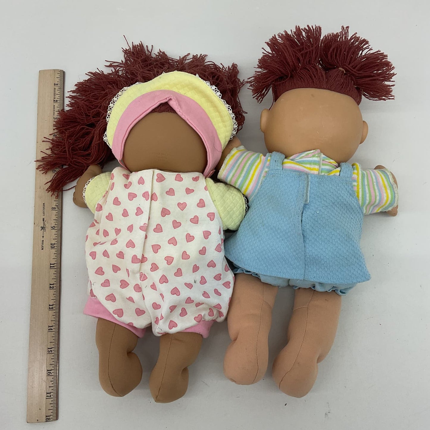 CUTE LOT 2 CPK Cabbage Patch Kids Girl Soft Bodied Baby Dolls Brunette Ethnic - Warehouse Toys