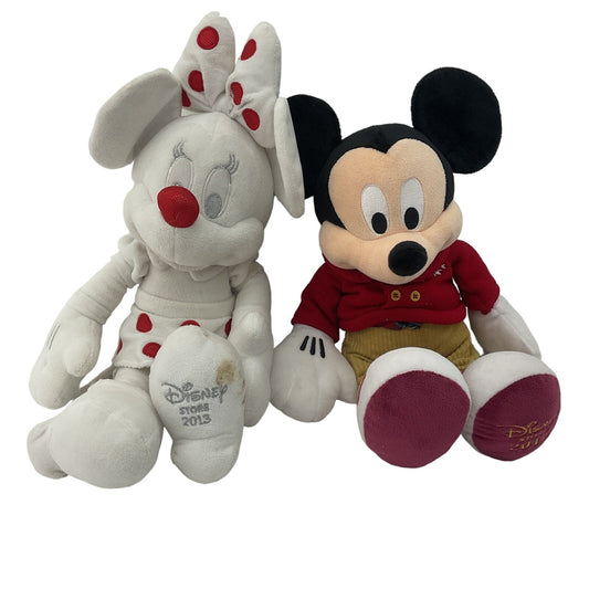 CUTE LOT 2 Disney Mickey & Minnie Mouse Classic Character Plush Dolls - Warehouse Toys