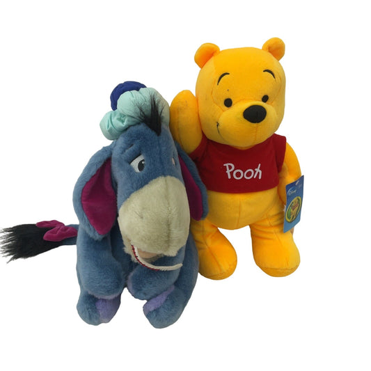 CUTE LOT 2 Disney Winnie the Pooh & Eeyore Donkey Plush Dolls - Warehouse Toys