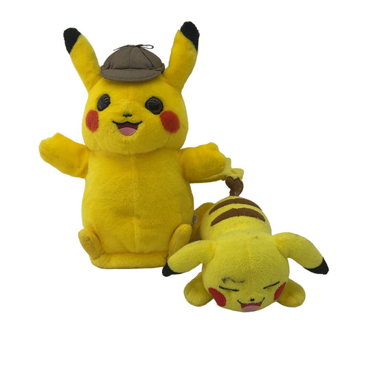 CUTE LOT 2 Nintendo Pokemon Detective Pikachu Character Plush Dolls Preowned - Warehouse Toys