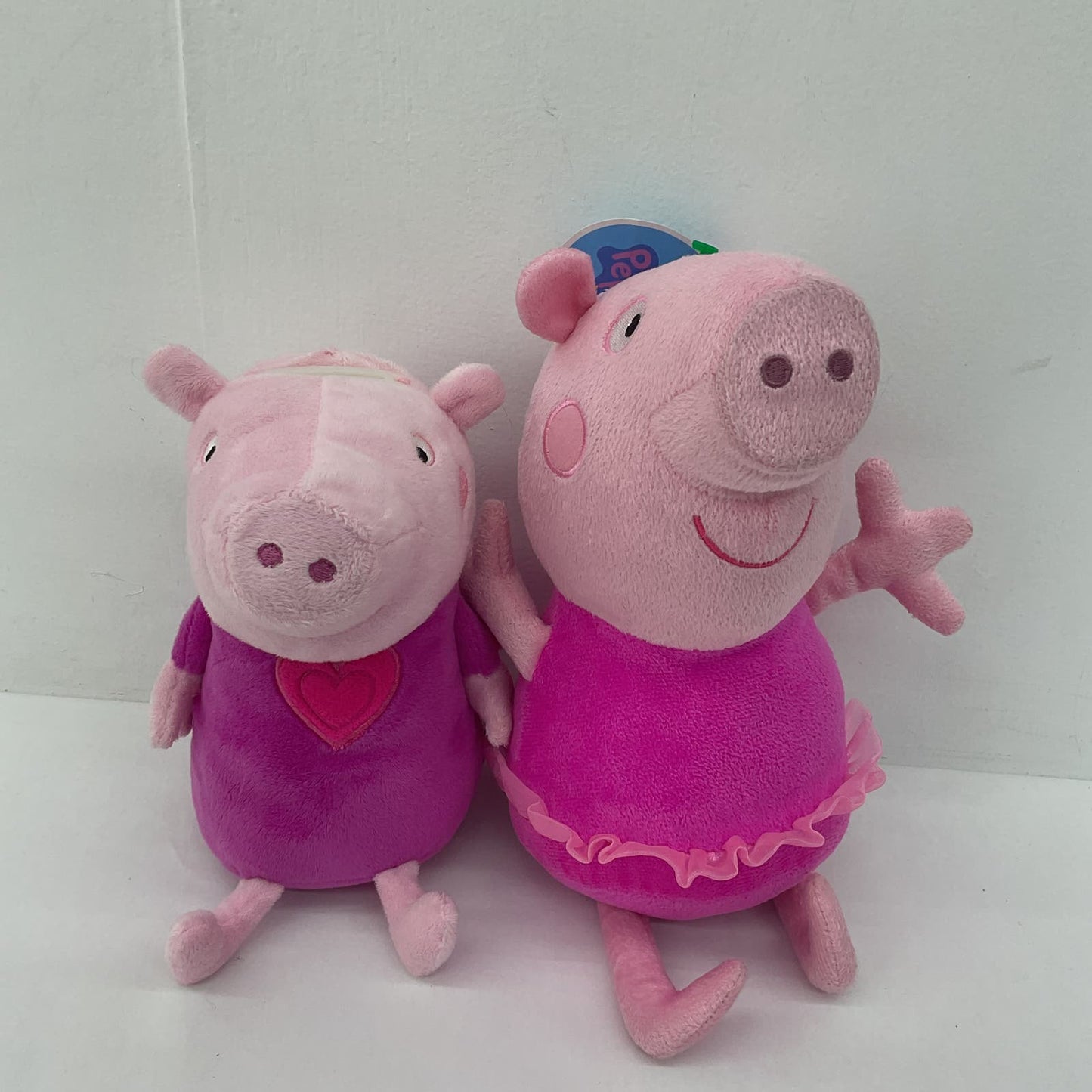 CUTE LOT 2 Pink Peppa Pig Character Plush Dolls Toys Stuffed Animals - Warehouse Toys