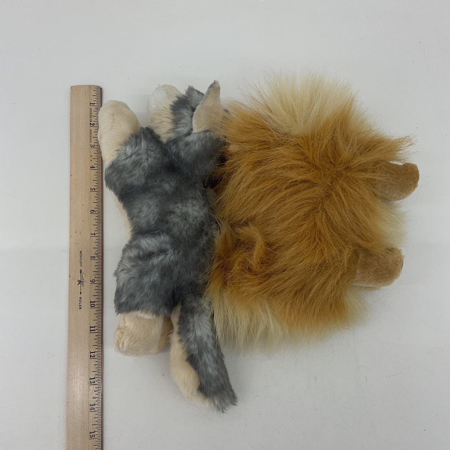 CUTE LOT 2 Plush Gray Brown Dogs Stuffed Animals Miyoni by Aurora Pomeranian - Warehouse Toys