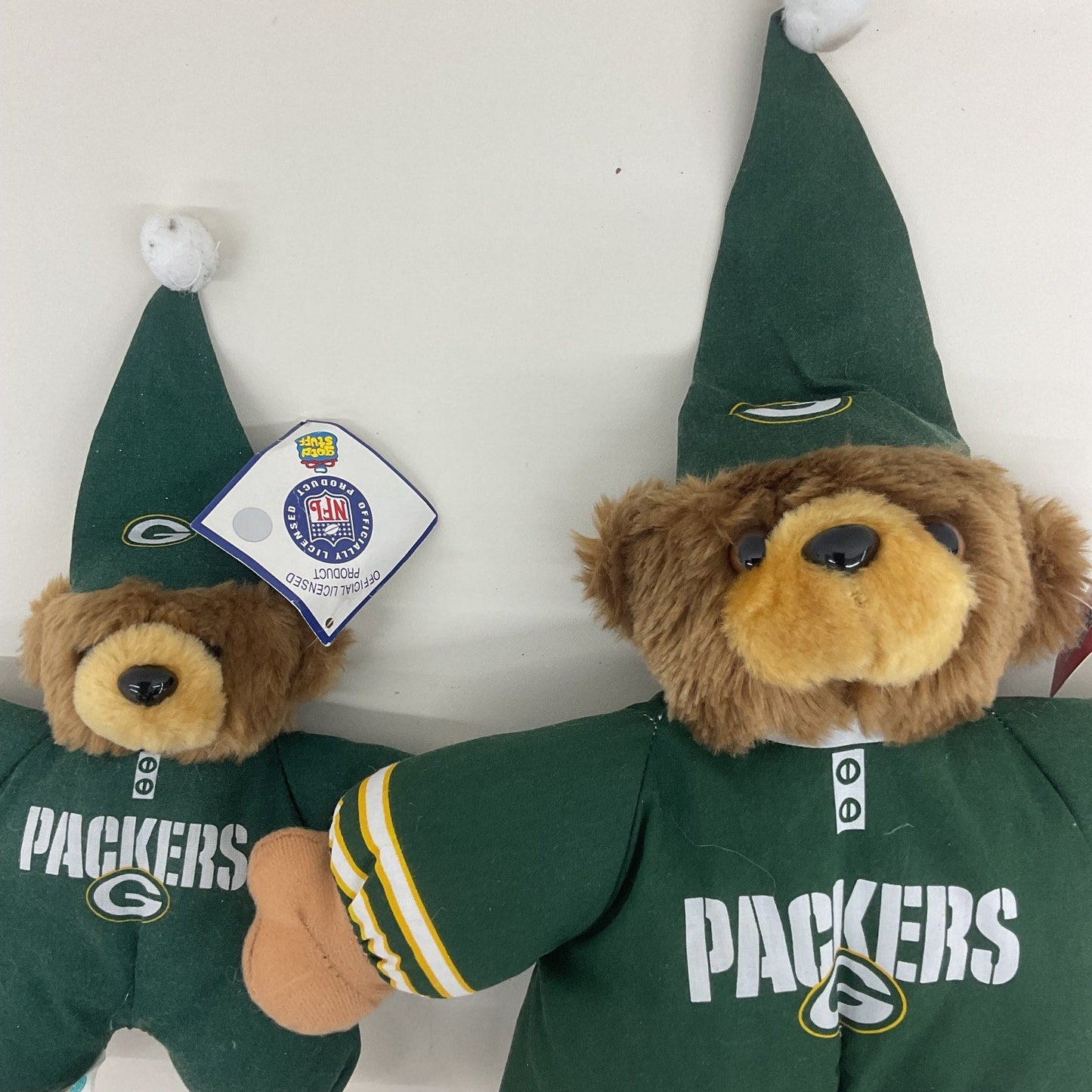 Cute LOT 2 Xmas Santa Green Bay Packers Teddy Bear Plush LOT 2 - Warehouse Toys