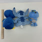 CUTE LOT 3 Blue Plush Dolls Disney Lilo & Stitch Alien Beijing Olympics Penguin - Warehouse Toys