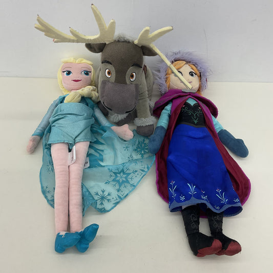 CUTE LOT 3 Disney Frozen Plush Dolls Stuffed Animals Toys Elsa Princess Sven - Warehouse Toys