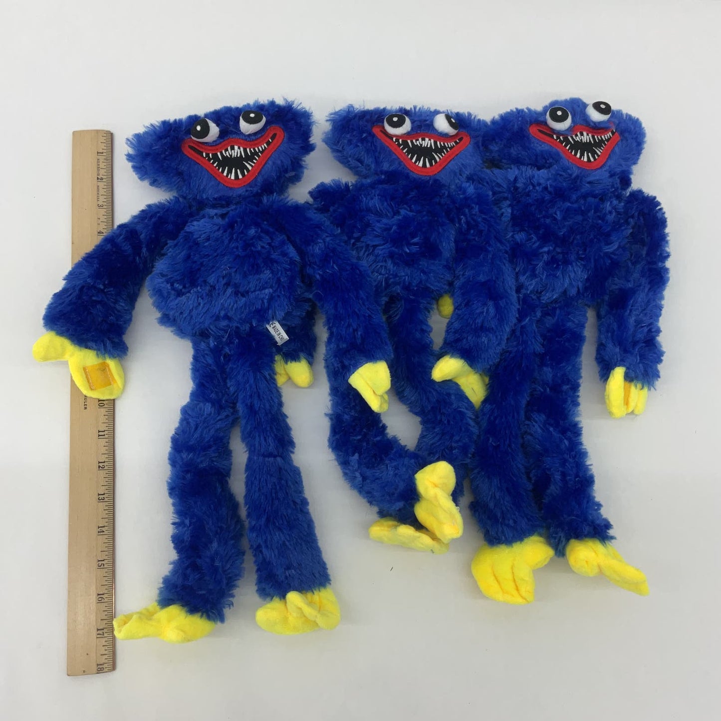 CUTE LOT 3 Poppy Playtime Horror Scary Monster Huggy Wuggy Blue Plush Dolls - Warehouse Toys