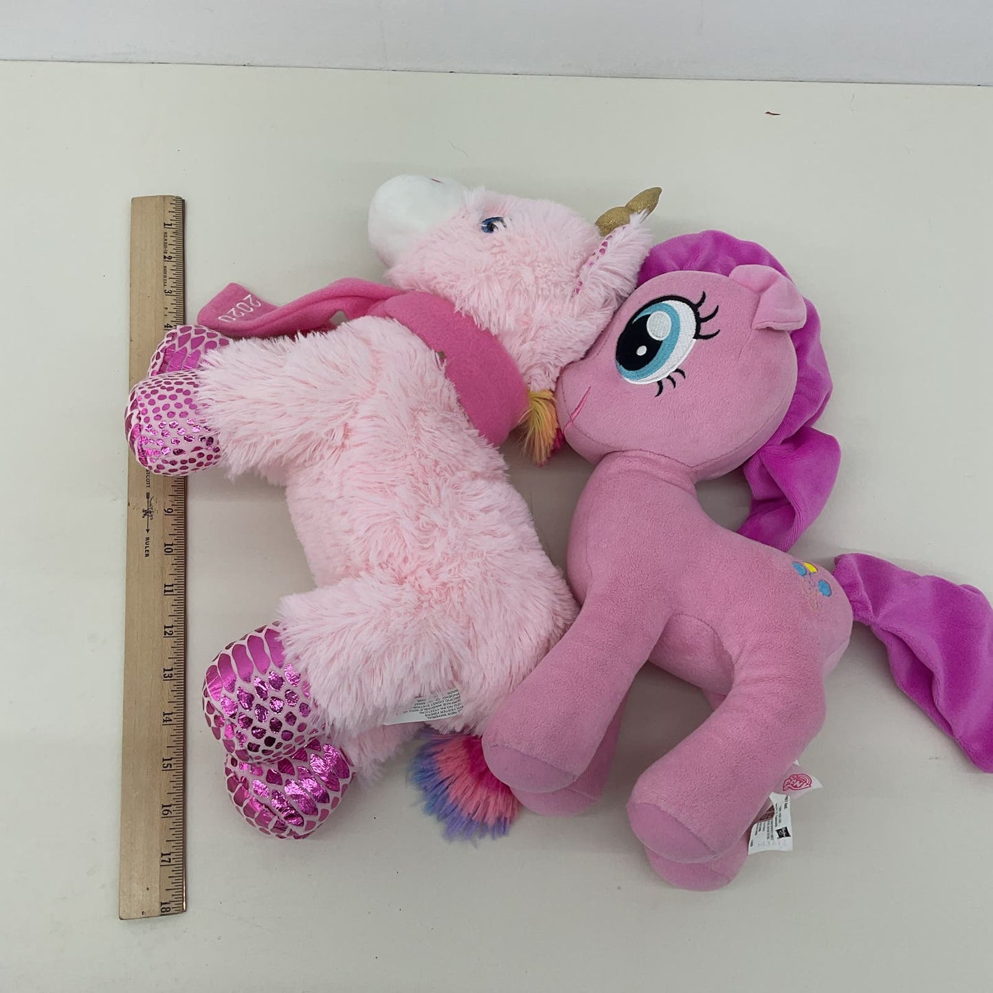 CUTE LOT Pink Cuddly 2020 Unicorn w/ Scarf & My Little Pony Character Plush Toys - Warehouse Toys