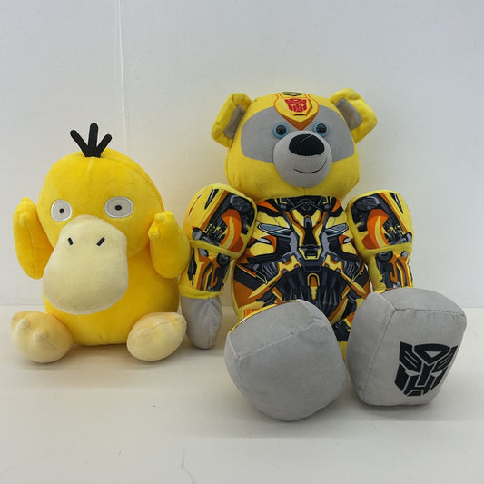 CUTE LOT Transformers Bumblebee Themed Teddy Bear Pokemon Psyduck Plush Dolls - Warehouse Toys