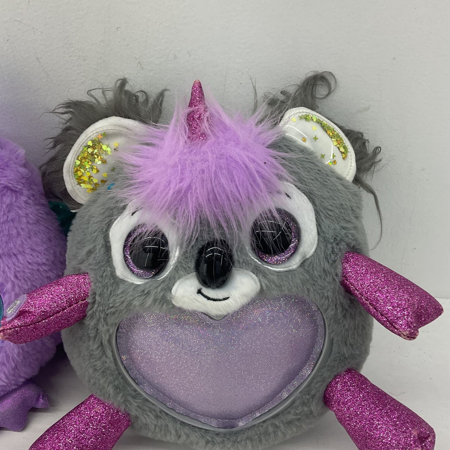 CUTE LOT Unicorn Winged Purple Owl & Glitter Koala Gray Fairy Plush Dolls Toys - Warehouse Toys