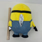 CUTE Minions Yellow Goggles Plush Character Doll in Blue Overalls Preowned - Warehouse Toys