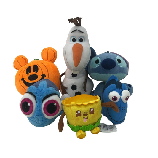 CUTE Mixed Disnye Character Plush LOT Stitch Olaf Dory Pumpkin Mickey Mouse - Warehouse Toys