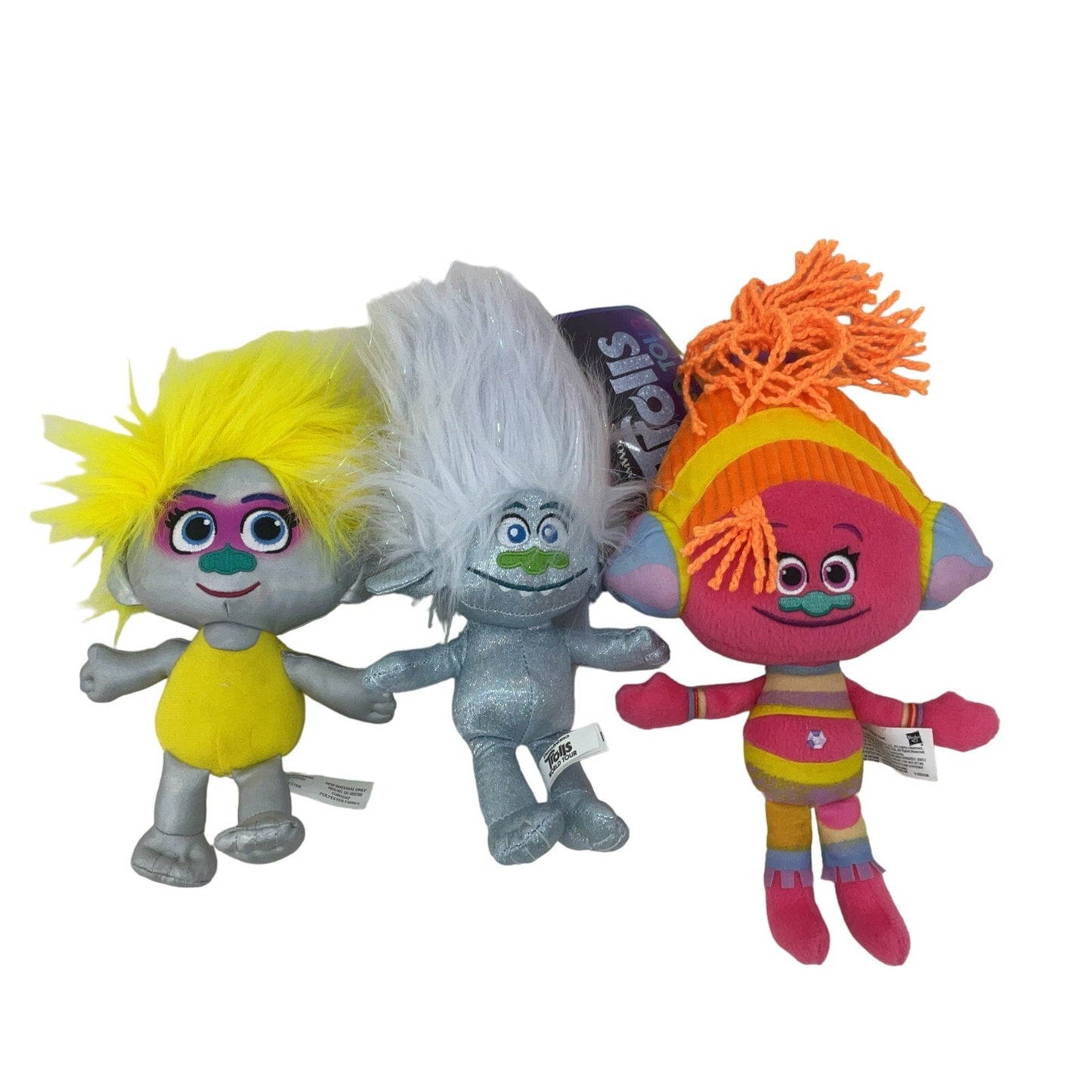 CUTE Mixed Dreamworks Trolls Plush Dolls Metallic Silver Loose Preowned - Warehouse Toys